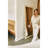 Deniz 35 in. x 79 in. Natural Stone Scallop Framed Mirror