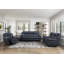 Fauteuil inclinable et pivotant moderne bleu