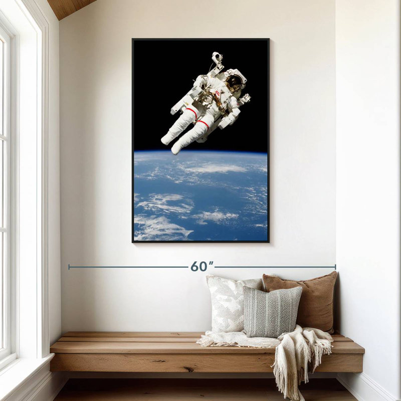 NASA Space Mission I, 31 po x 46 po, Cadre flottant noir