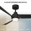 Chill Indoor/Outdoor 3-Blade Smart Ceiling Fan With Integrated Dimmable LED Light and Bluetooth Remote Control Included, Selectable Color Temperature (2700K, 3000K, 3500K, 4000K)-1024464374