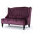 Loveseat with Gigh-Back Backrest, Sofa with Turned Legs-2068391516