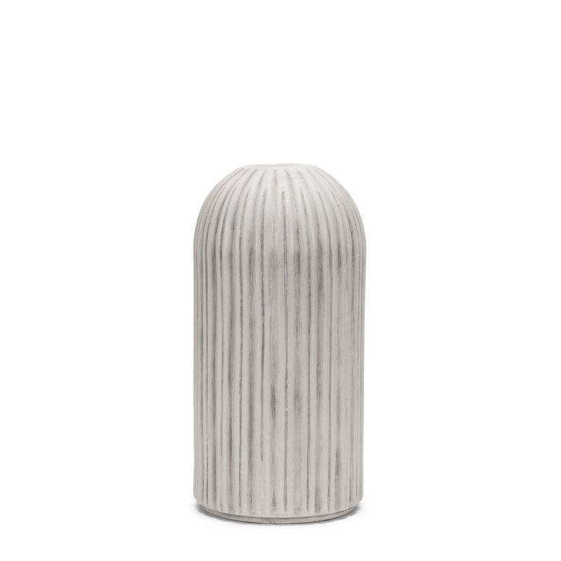 Elynna Tall Floor Vase, Gray, 15.75" H x 8" W x 8" D