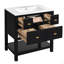 30'' Bathroom Vanity With Ceramic Sink Combo, Free Standing Single Vanity Set With 5 Drawers, Solid Wood Frame Bathroom Storage Cabinet-1467179004