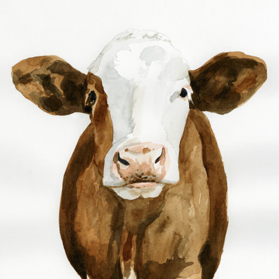 " Cow Gaze II " by Victoria Barnes Painting Print