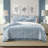 Shellabrate Cornflower Blue Cotton Comforter Set  8 Piece-109897147