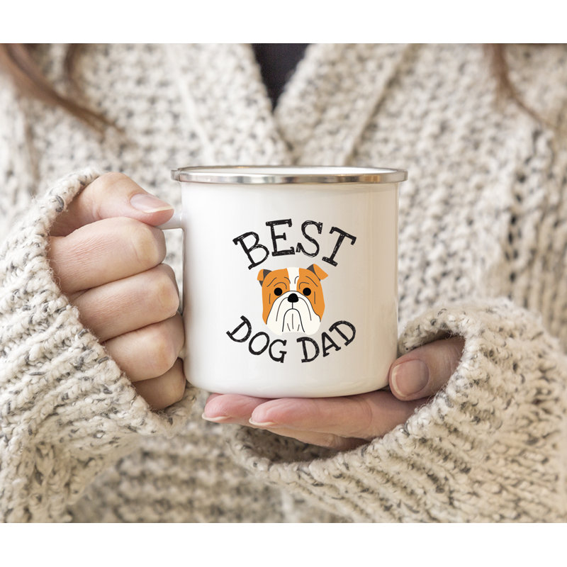 Grande tasse à café « Best Dog Dad », Bulldog