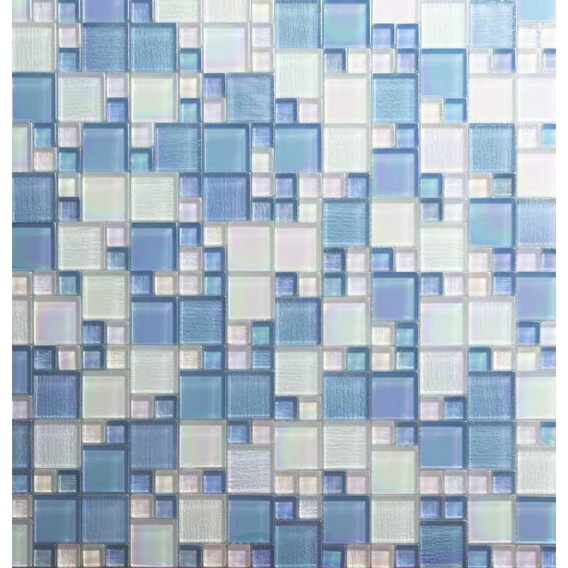 Carrelage mosaïque en verre Reflections Artista Versailles, Bleu d'Alaska