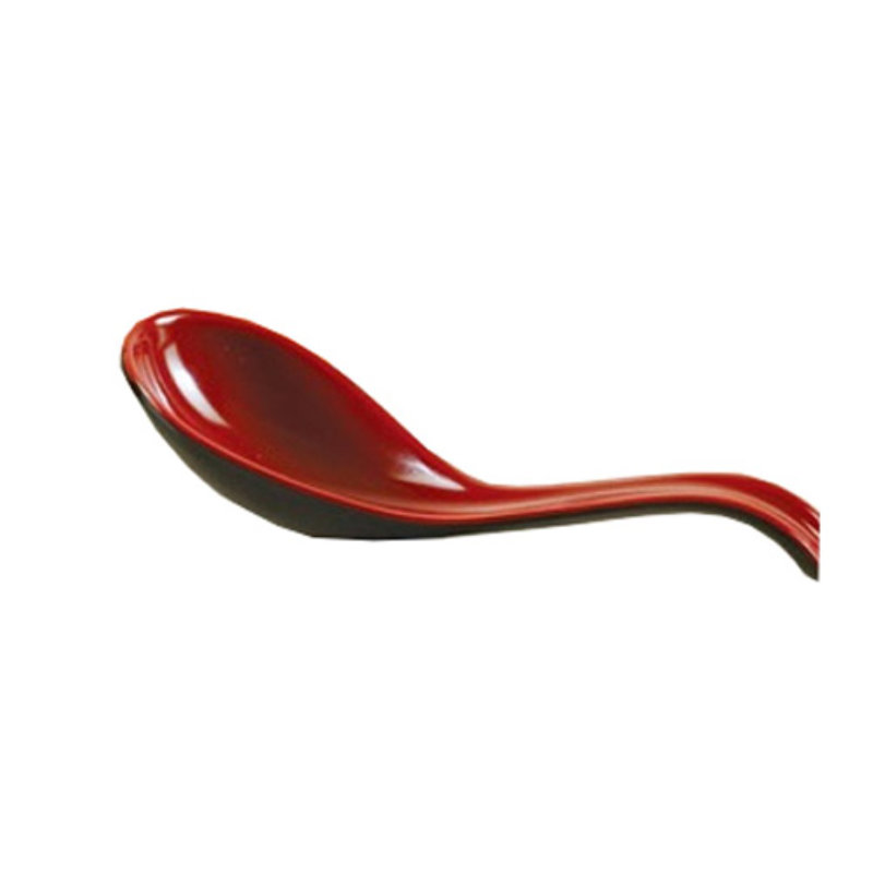 Cuillère à soupe noire et rouge asiatique
