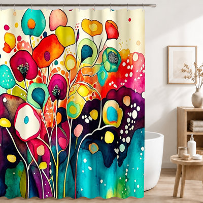 Shower Curtains with Hooks Included