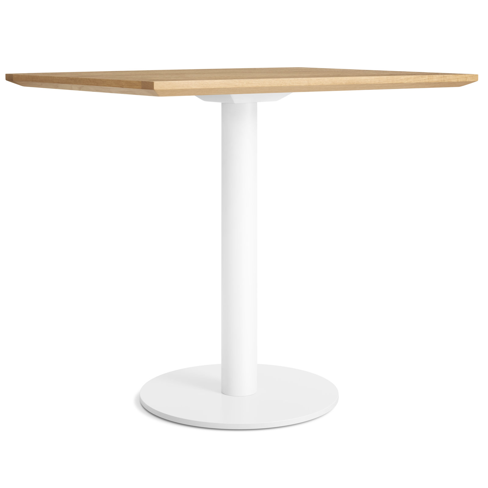 Easy 32'' Dining Table, White Oak, Matte White