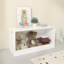 Boîte de rangement ouverte pour jouets, bac de rangement en bois blanc pour jouets en peluche, livres, chambre de bébé ou salle de jeux
