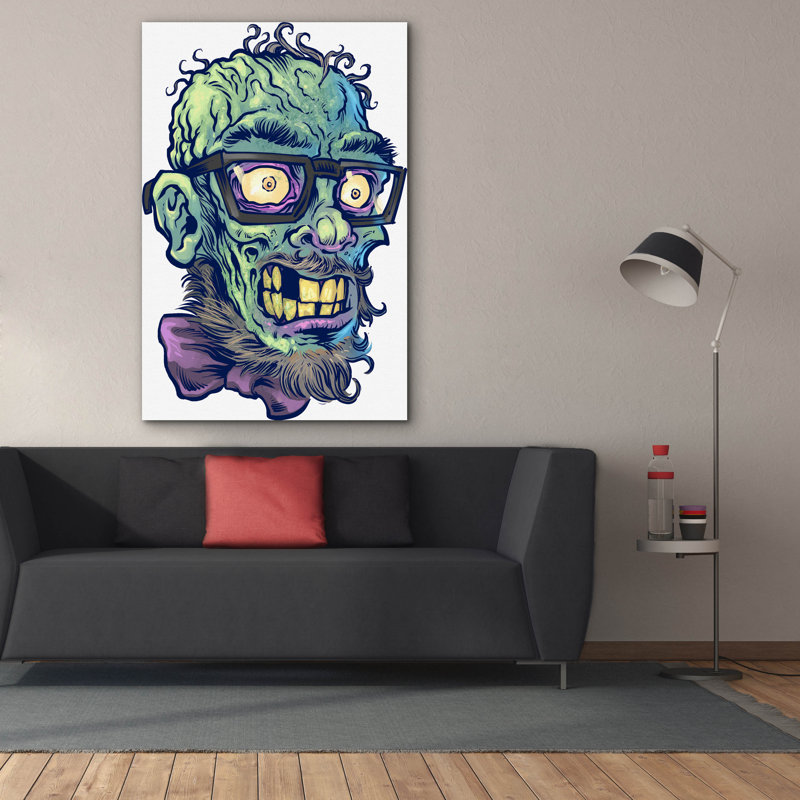 Tête de zombie Brigitte, H 60 po x l 40 po x P 1,5 po