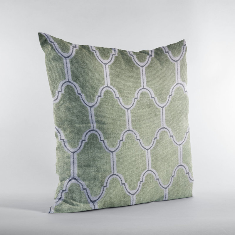 Coussin Royal Arches, H 12 po x l 20 po, Vert, Rectangulaire
