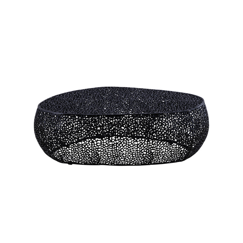 Oval Coffee Table White, Black
