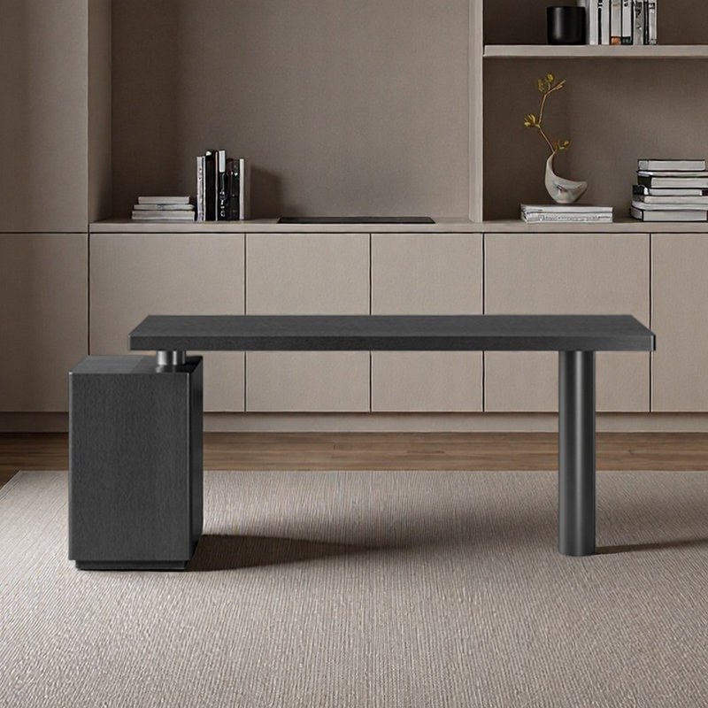 Bureau d'étude pour travailler / étudier spacieux pour un usage domestique, Noir, H 29,92 po x l 70,87 po x P 27,56 po
