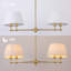 Luminaire suspendu ombragé classique et traditionnel à 4 lumières à intensité variable-1857519915