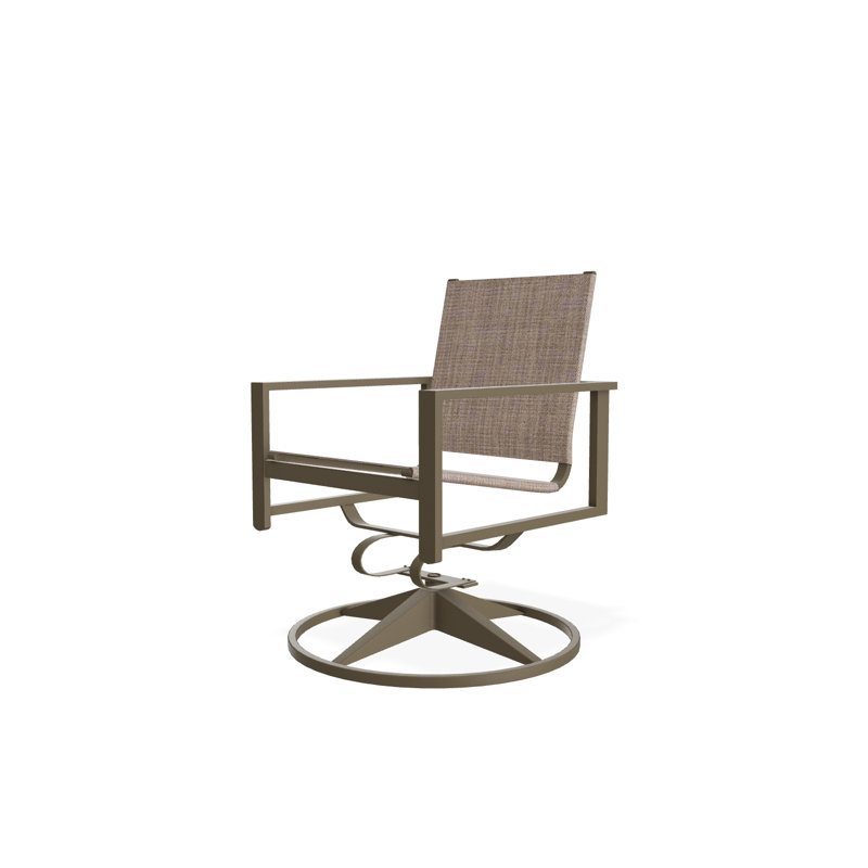 Tribeca Sling Swivel Rocker, Beachwood, Augustine Fennel Sunbrella®