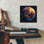 Art mural en verre épique «High Density Voxels Earth» par Ann Klee, 12 po x 12 po