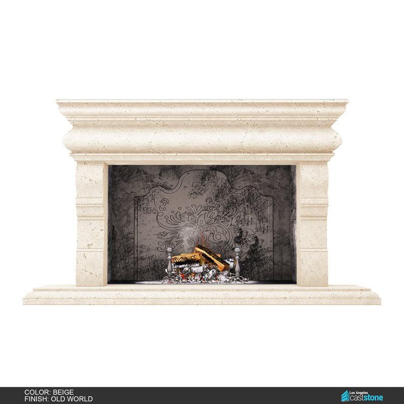 Tigran II Fireplace Surround, Old World Beige
