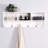 White Wooden Coat Rack With 4 Hooks And Compact Storage Shelf For Entryway Functional Home Entry-417270138