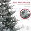 Arbre de Noël artificiel 7,5 pi avec base en métal pliable