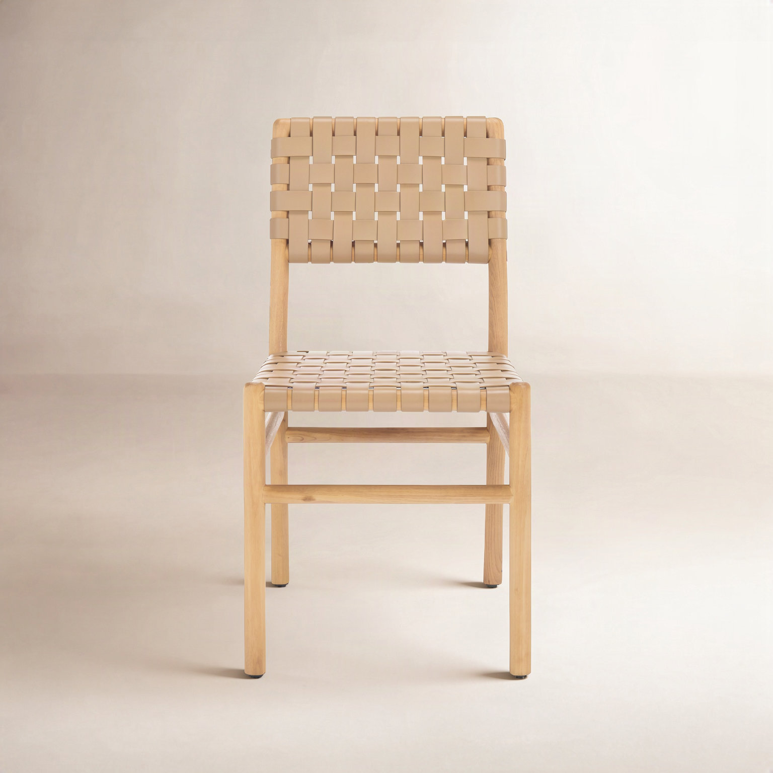 Jeremiah Genuine Leather Dining Chair, Tan