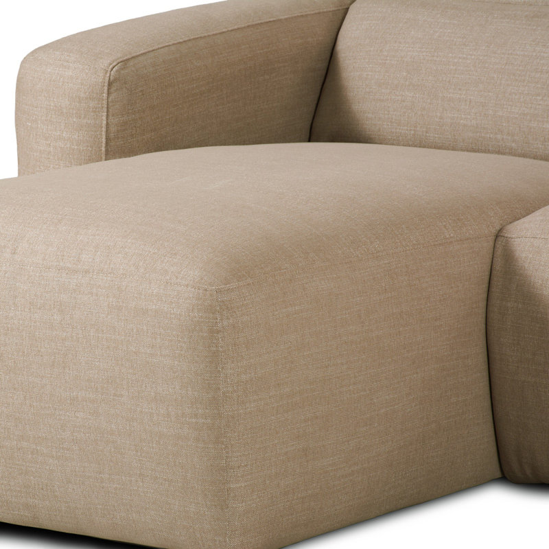 Radley 3 - Piece Upholstered Sectional, Left Hand Facing, Crypton Nomad Taupe Polyester Blend