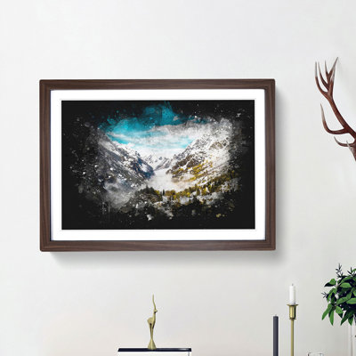 Mountain View in France - Picture Frame Graphic Art Print