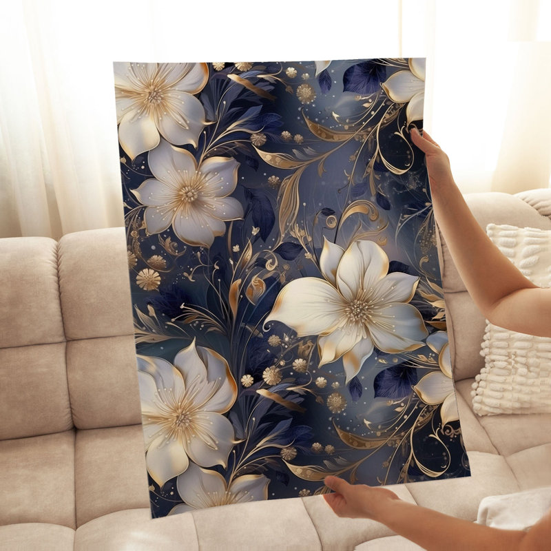 «Floral Floral Symphony VII», reproduction d'art classique sans cadre, H 20 po x l 16 po