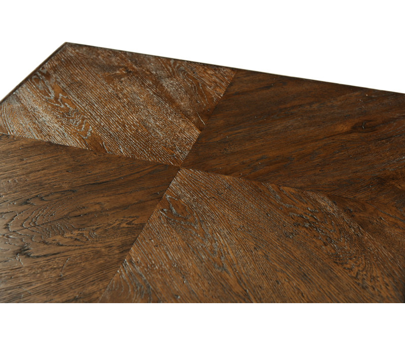 Dusk Oak Parquetry Patterned Square Side Table