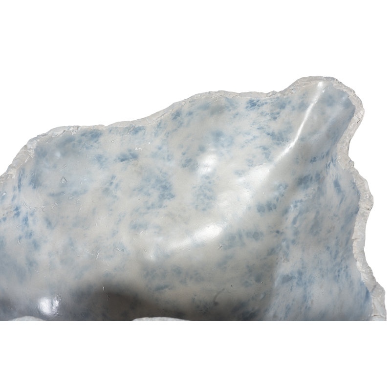 Cast Blue Onyx Bowl, Faux Finish, Narrow
