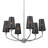6 - Light Steel Dimmable Chandelier