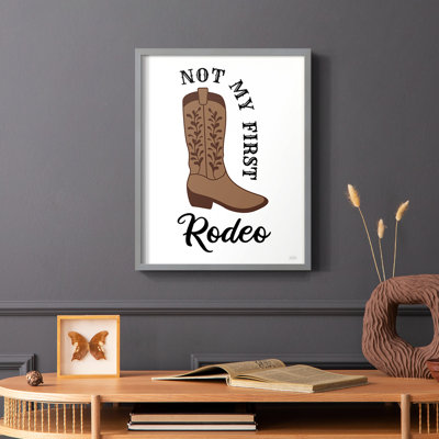 Not My First Rodeo Framed Print - Solid Wood