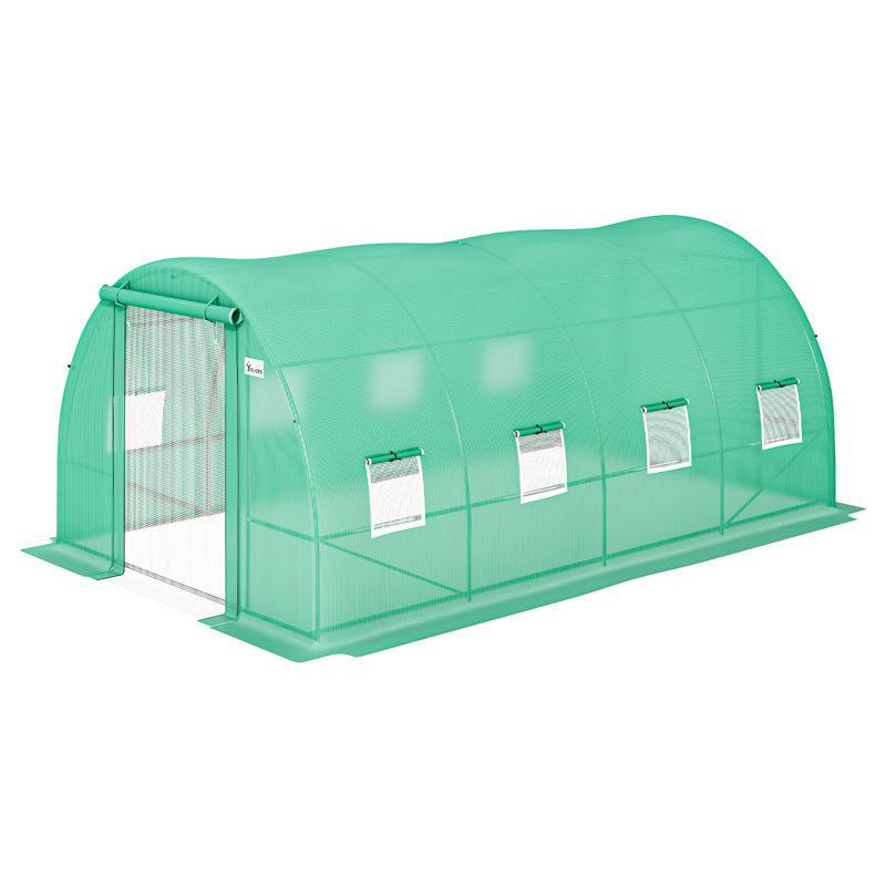 Walk-in Greenhouse, 75" H x 78" W x 43" D, Green