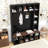 Minimalist Wood Hall Tree with Adjustable Shelves, Hooks, Shoe Storage and Bench for Entryway-1979765890