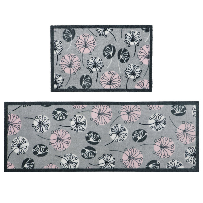 Non-Slip Floral Indoor Doormat
