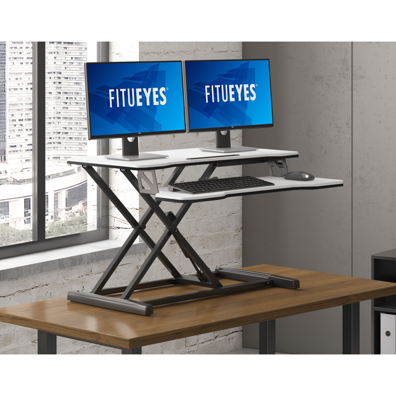 Bureau debout à hauteur ajustable, Blanc