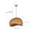 1-Light Polyester Pendant Lighting Brown-1691226404