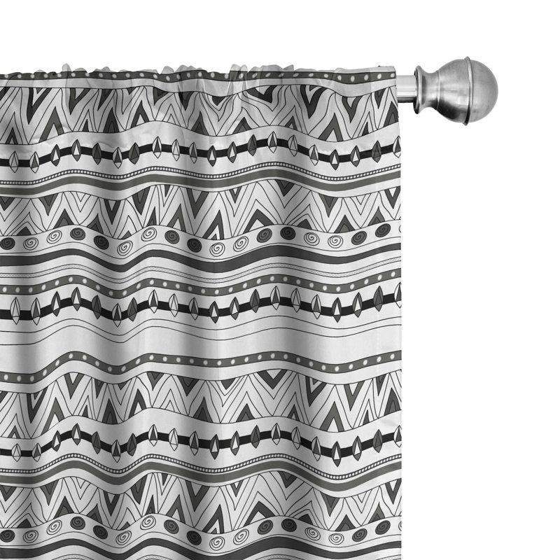 Tribal Semi-Sheer Rod Pocket Sliding Panel, 28" x 95"