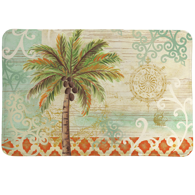Tapis en mousse viscoélastique Spice Palm par Laural Home