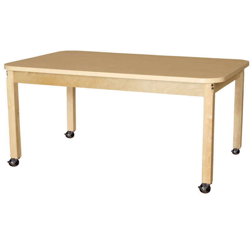 Laminate Adjustable Rectangle 6 Students Activity Table, 22" H x 60" W x 36" D