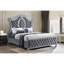 Lit de grand lit 1pc avec tête de lit capitonnée, revêtement luxueux et garniture cloutée complexe à motif de losanges touffeté de luxe moderne-630164184-630164182