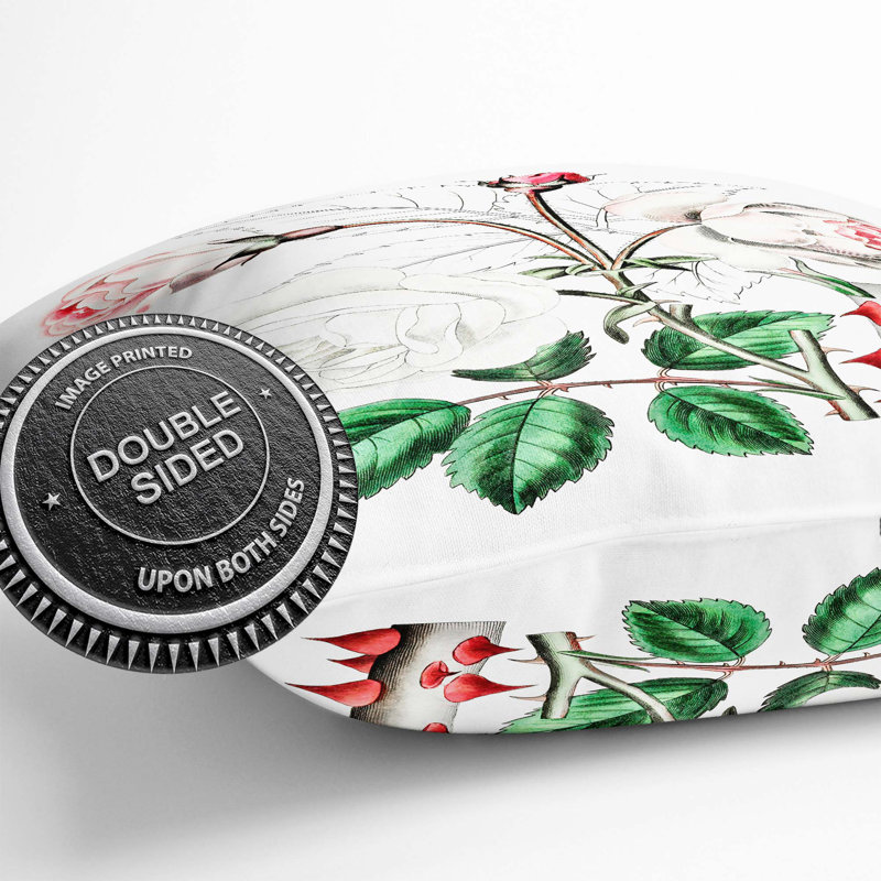 Beach Rose Cushion with Filling, 55cm H x 55cm W x 20cm D