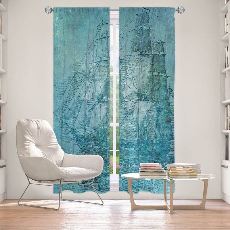 Delaughter Room Darkening Curtain Pair, 20" W x 61" L, Teal