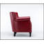 Luxurious Club Chair with Soft Leather-Like Fabric and Classic Matte Nail Head Finish, Combining Comfort and Elegance for Any Living Space.-1376581167