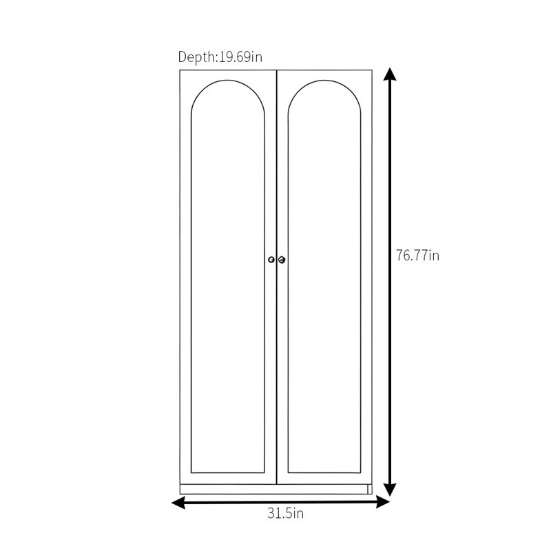 Garde-robe de luxe simple et légère