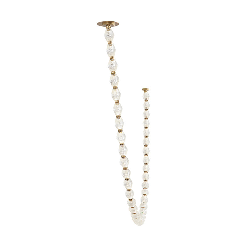 Collier 108 Chandelier, Hand Rubbed Antique Brass, 115.1" H x 2" W x 2" D