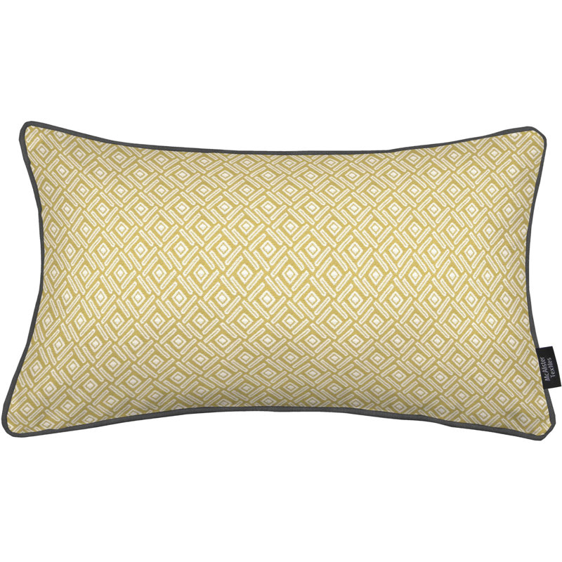 Hudepohl Geometric Rectangular Cushion Cover, 30 x 50cm, Ochre
