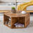 Hexagonal MDF Coffee Table, Characteristic Pattern Stickers-760790434