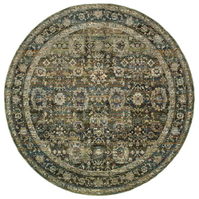 Tapis oriental vert / brun Tuma